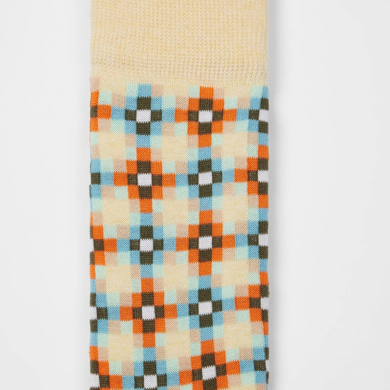 Young Ideas & Henmores -Nicolas Tiles Socks -47 Dark Blue -OS