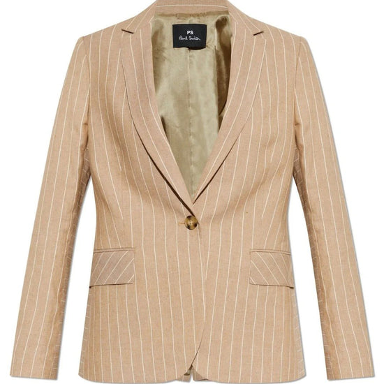 Young Ideas & Henmores -Pinstripe Blazer -69 Beige -6