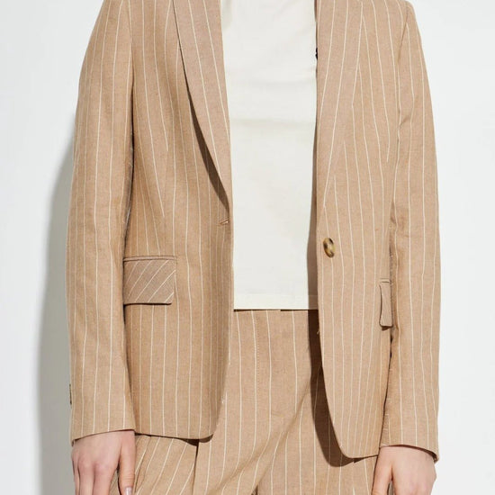 Young Ideas & Henmores -Pinstripe Blazer -69 Beige -6