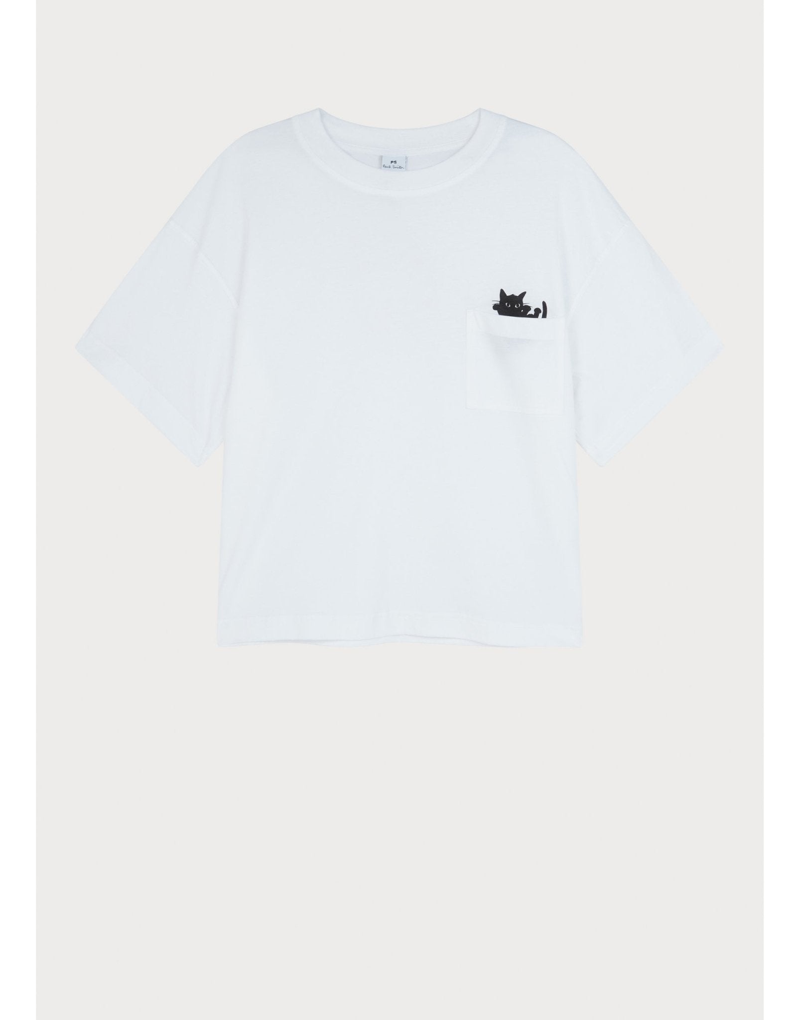 Young Ideas/Henmores - Pocket Cat T-Shirt - 01 White - XS