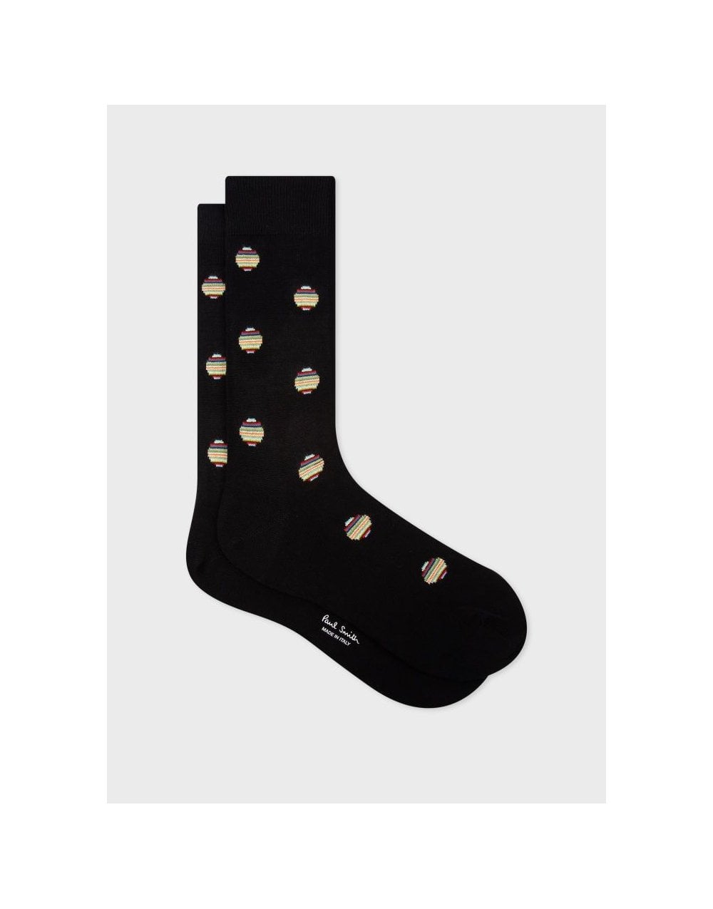 Young Ideas & Henmores -Polka Stripe Socks -79 Black -OS