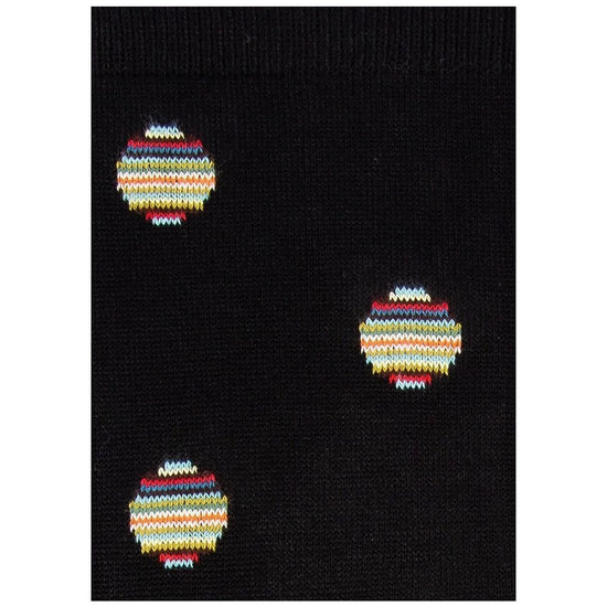 Young Ideas & Henmores -Polka Stripe Socks -79 Black -OS