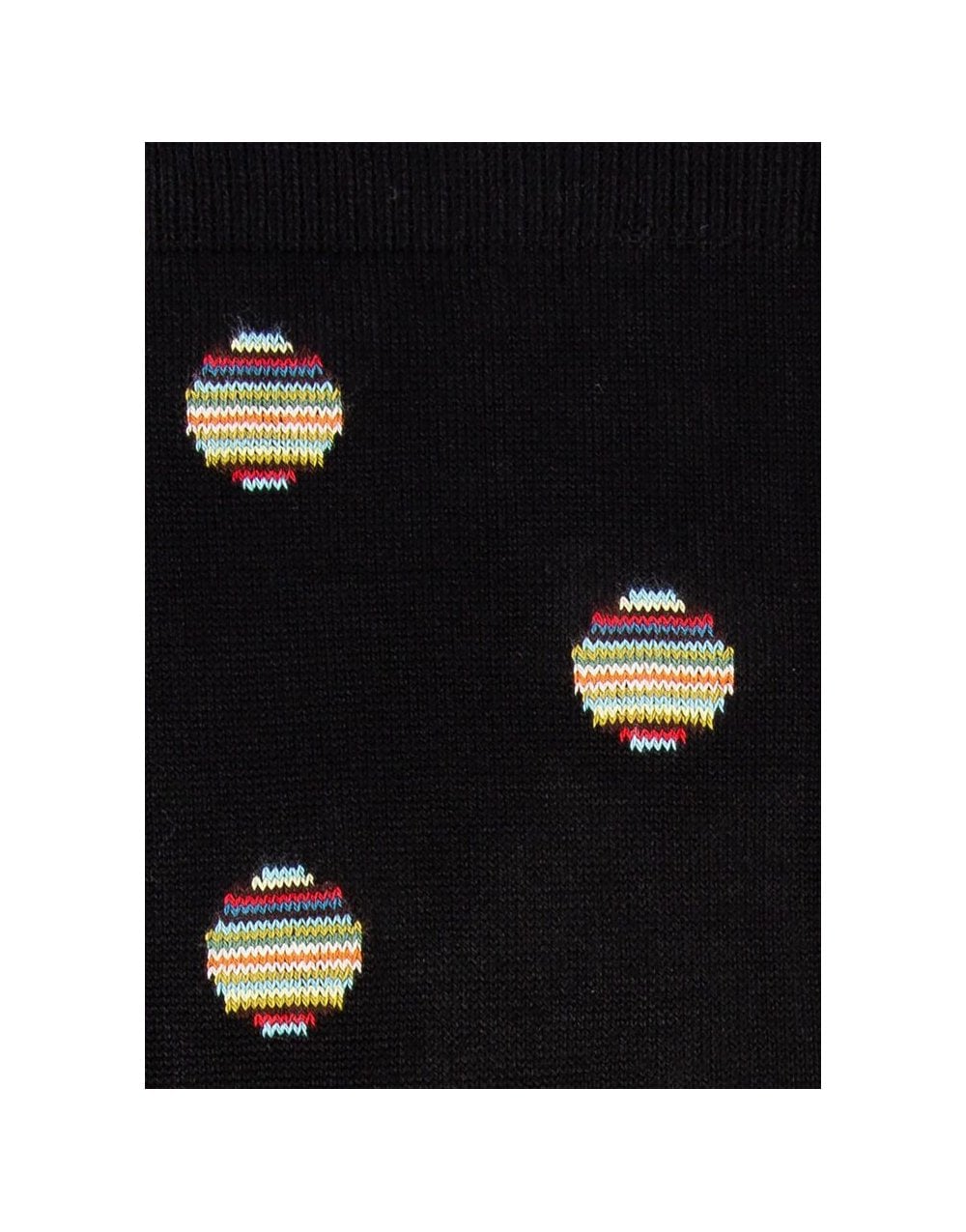 Young Ideas & Henmores -Polka Stripe Socks -79 Black -OS