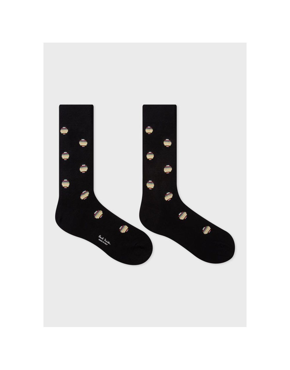 Young Ideas & Henmores -Polka Stripe Socks -79 Black -OS