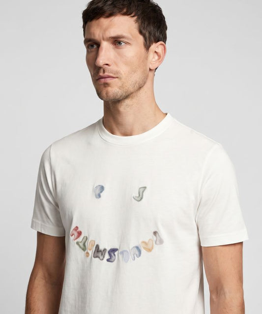 Young Ideas & Henmores -PS Pastel Happy T-Shirt -02 White -S