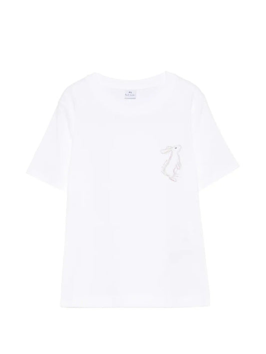 Young Ideas & Henmores -Rabbit T-Shirt -01 White -S