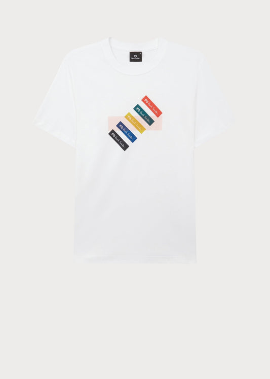 Young Ideas & Henmores -Regular Fit Barcode T-Shirt -01 White -M