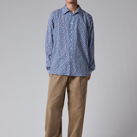 Young Ideas & Henmores -Shadow Floral Regular Fit Shirt -01 White Multi -XL