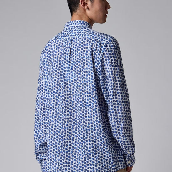 Young Ideas & Henmores -Shadow Floral Regular Fit Shirt -01 White Multi -XL