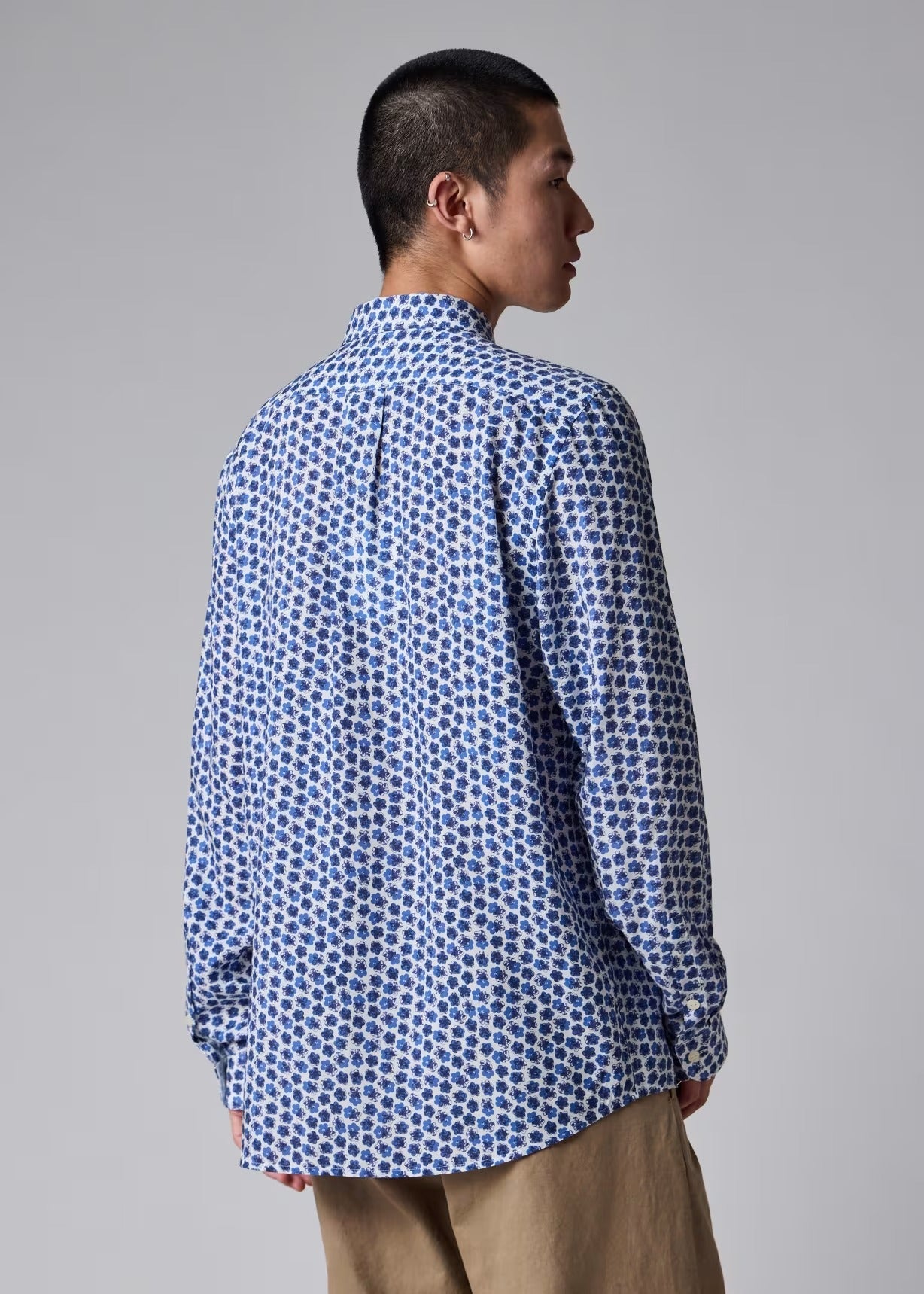 Young Ideas & Henmores -Shadow Floral Regular Fit Shirt -01 White Multi -XL