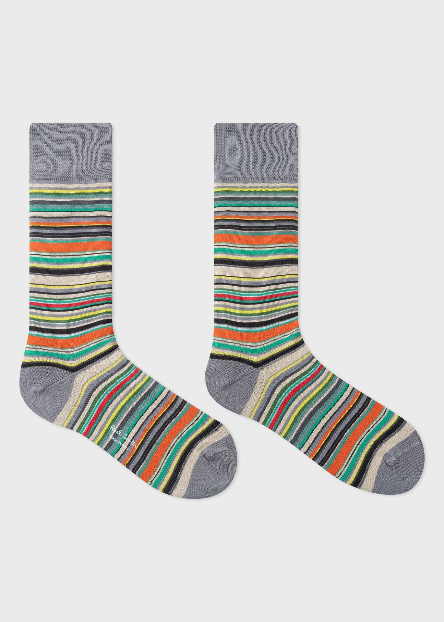 Young Ideas & Henmores -Signature Stripe Socks -47 Blue -OS