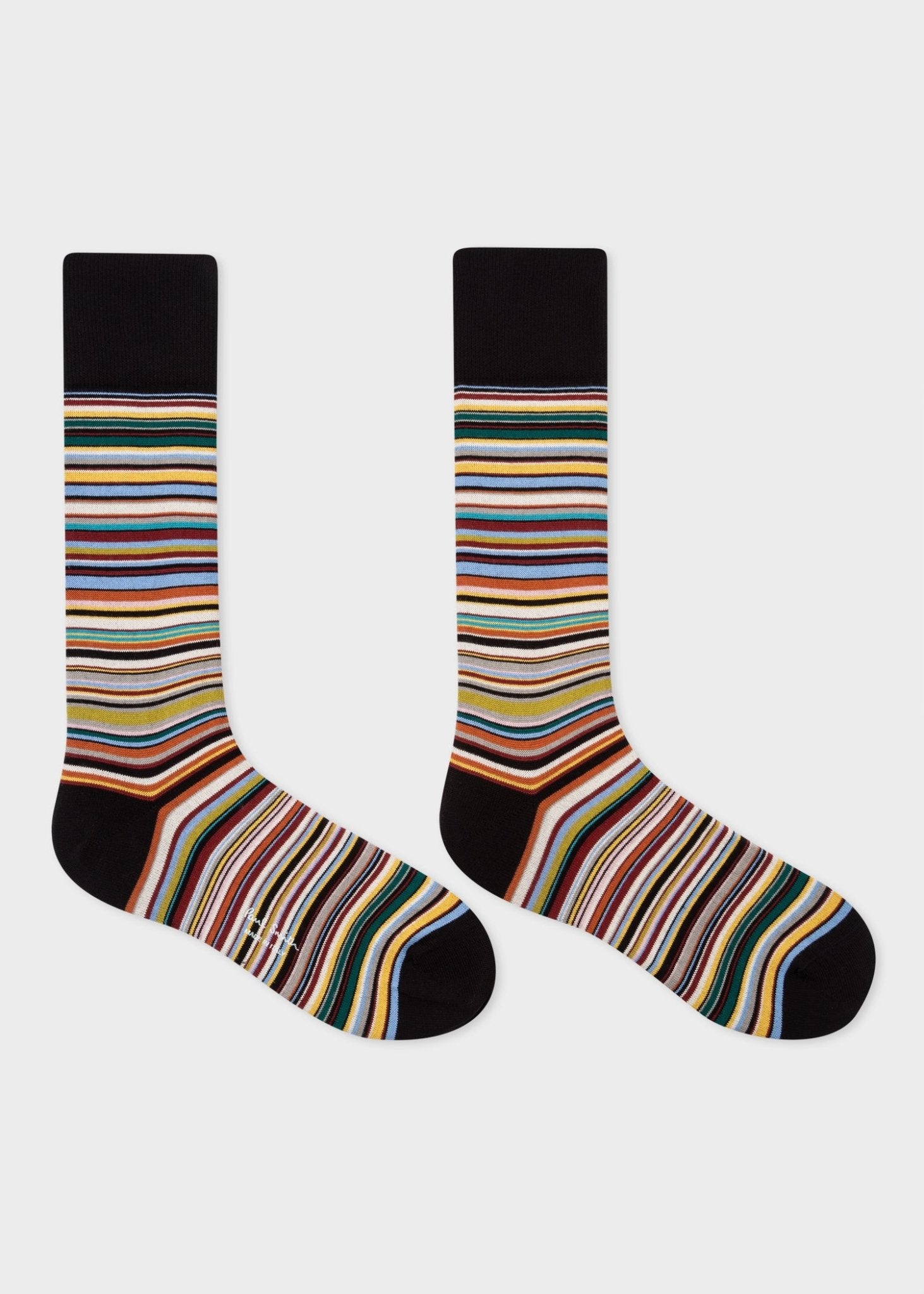 Young Ideas & Henmores -Signature Stripe Socks -47 Blue -OS