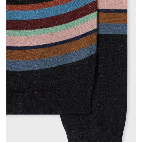 Young Ideas/Henmores - Sparkle Stripe Button Through Cardigan - 79 Black - S