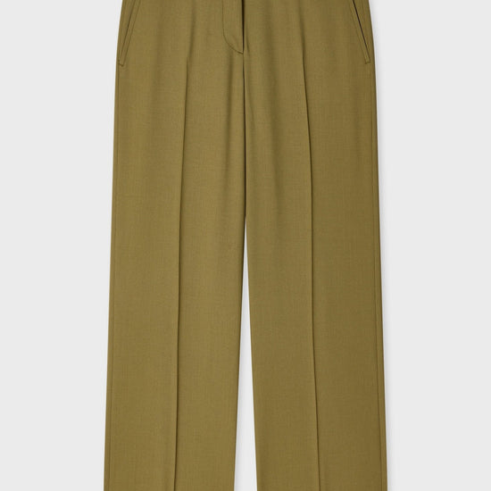 Young Ideas & Henmores -Split Slim Cropped Trouser -36 Olive Green -10