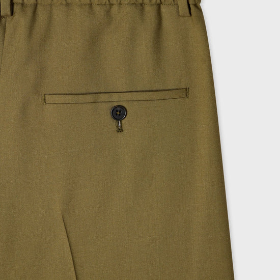 Young Ideas & Henmores -Split Slim Cropped Trouser -36 Olive Green -10