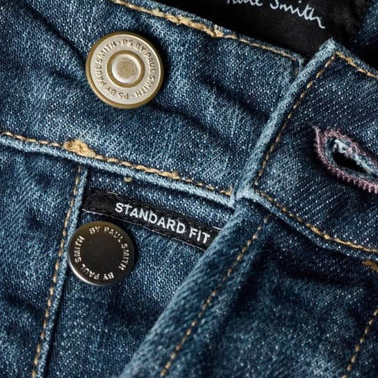 Young Ideas & Henmores -Standard Fit Jeans -Mid Blue -36