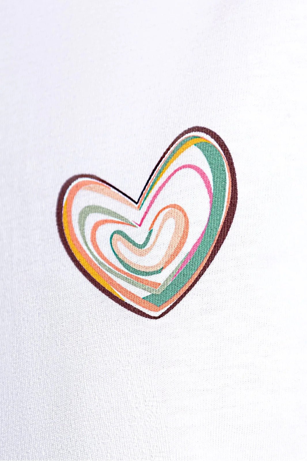 Young Ideas & Henmores -Swirl Heart Polo Shirt -01 White -S