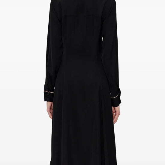 Young Ideas & Henmores -Swirl Hem Classic Midi Dress -79 Black -8