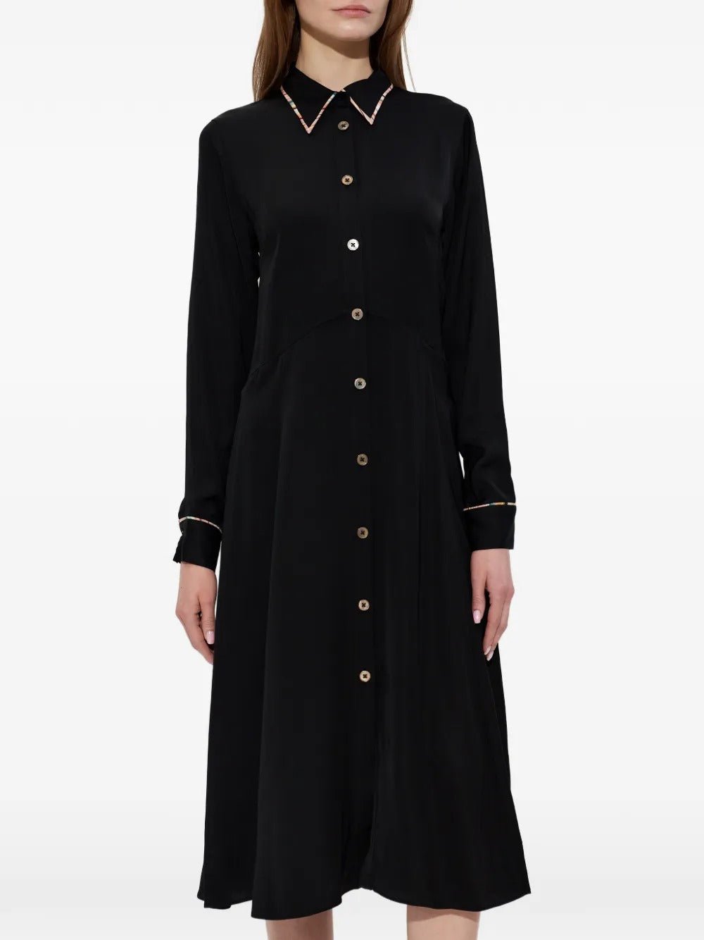 Young Ideas & Henmores -Swirl Hem Classic Midi Dress -79 Black -8
