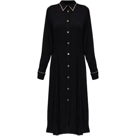 Young Ideas & Henmores -Swirl Hem Classic Midi Dress -79 Black -8