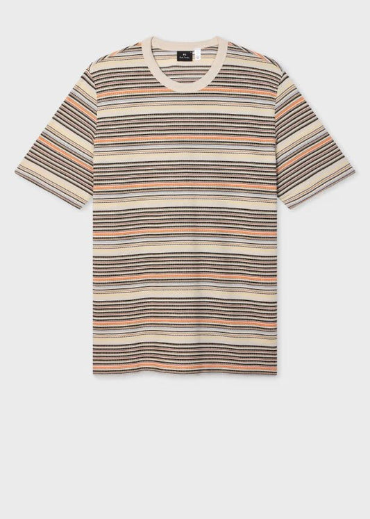 Young Ideas & Henmores -Thin Multi Stripe Short Sleeve T-Shirt -92 Multicolour -L