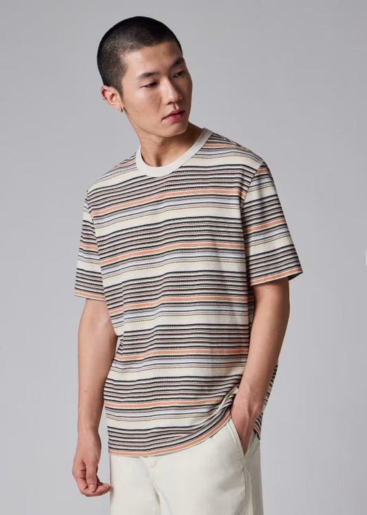 Young Ideas & Henmores -Thin Multi Stripe Short Sleeve T-Shirt -92 Multicolour -L