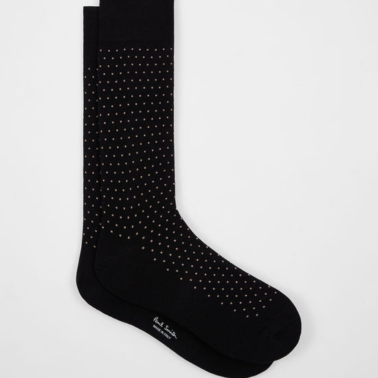 Young Ideas & Henmores -Tiny Polka Dot Socks -79 Black -OS