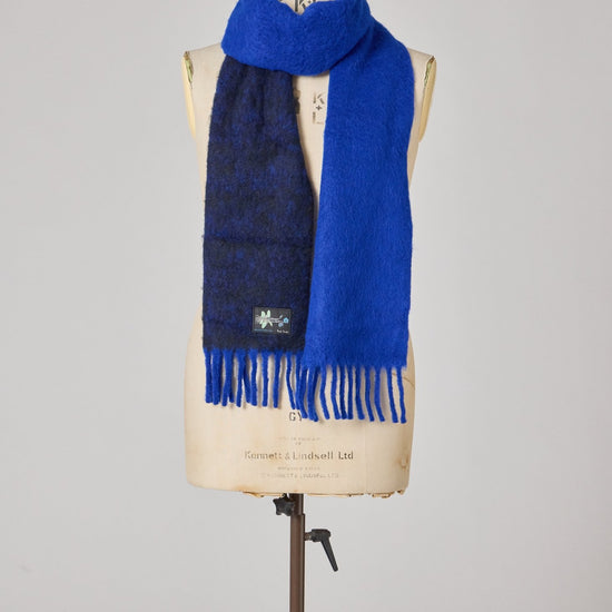 Young Ideas & Henmores -Two Colour Block Scarf -45 Blue -OS