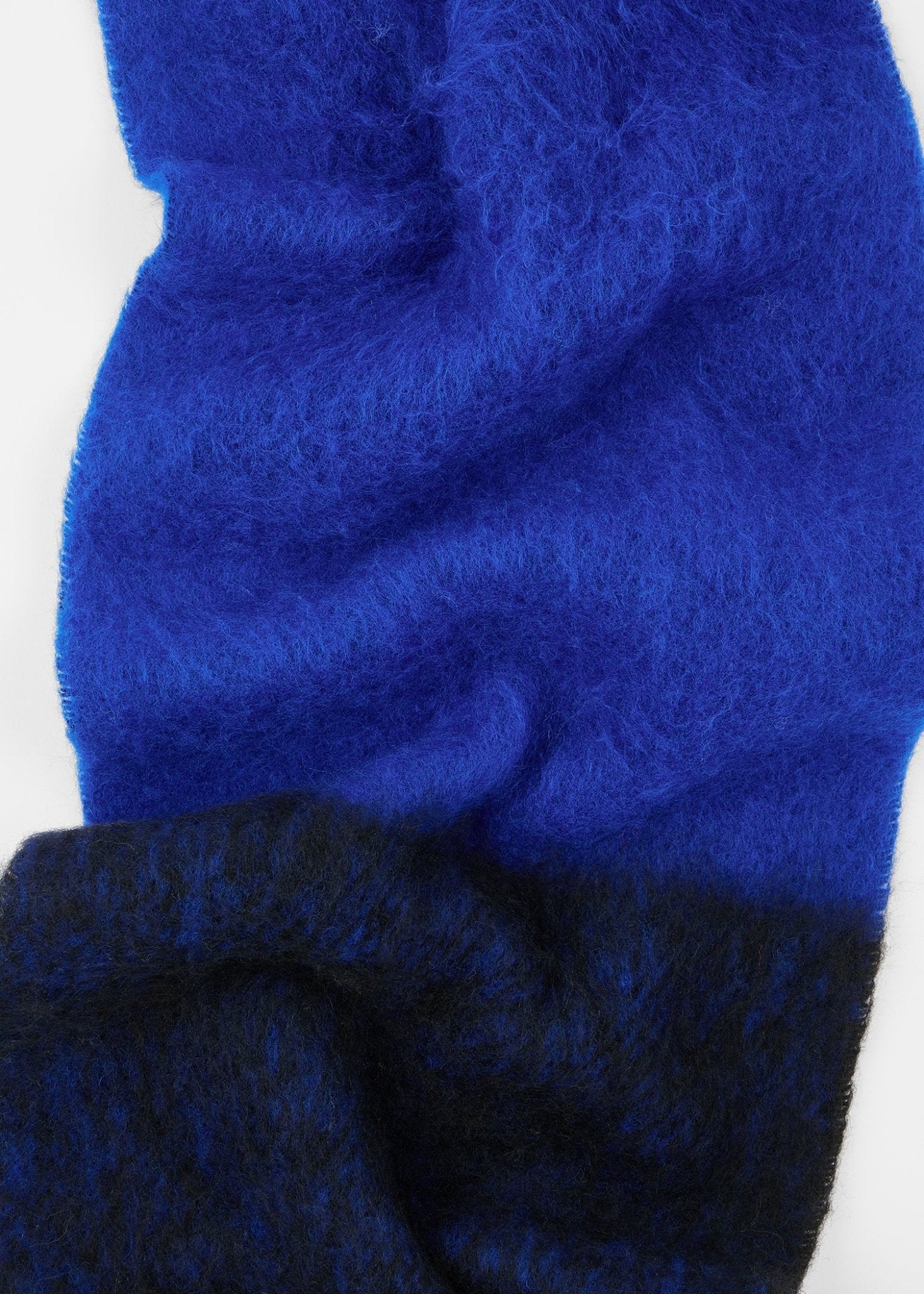 Young Ideas & Henmores -Two Colour Block Scarf -45 Blue -OS
