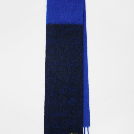 Young Ideas & Henmores -Two Colour Block Scarf -45 Blue -OS