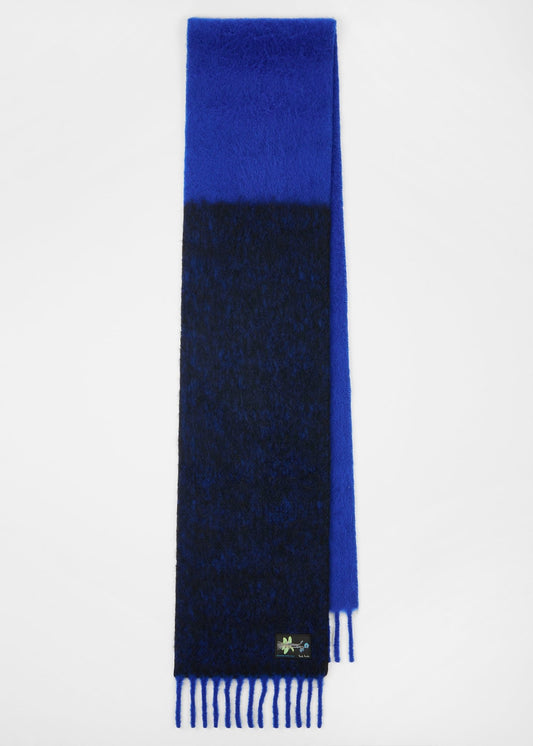 Young Ideas & Henmores -Two Colour Block Scarf -45 Blue -OS