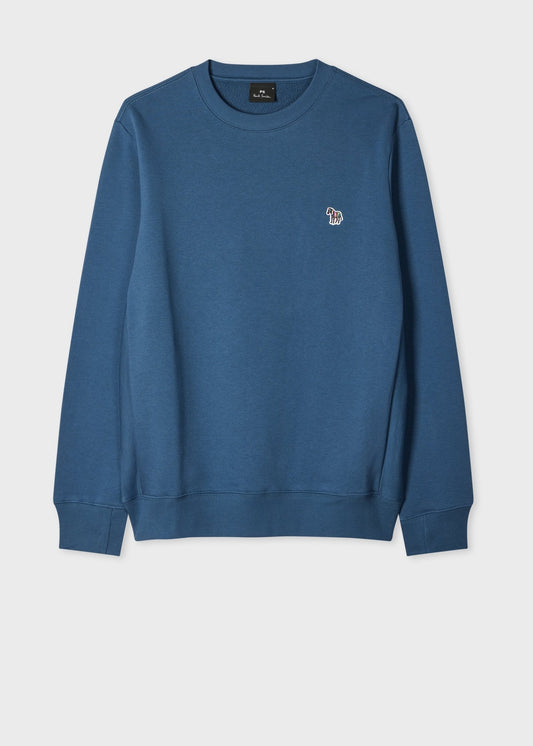 Young Ideas & Henmores -Zebra Crew Neck Sweat -46D Indigo -L