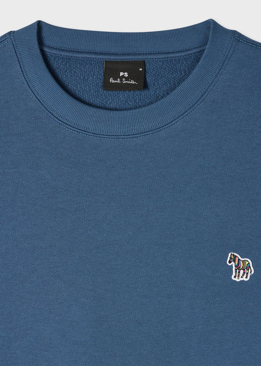 Young Ideas & Henmores -Zebra Crew Neck Sweat -46D Indigo -L