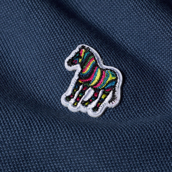 Young Ideas & Henmores -Zebra Polo Shirt -46G Blue -M