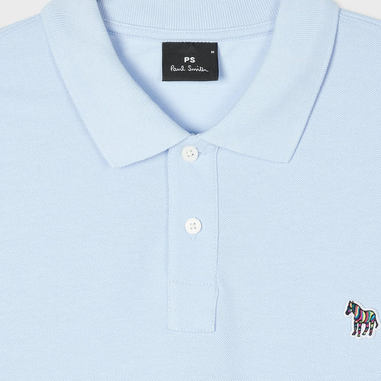 Young Ideas & Henmores -Zebra Polo Shirt -41E Sky Blue -M