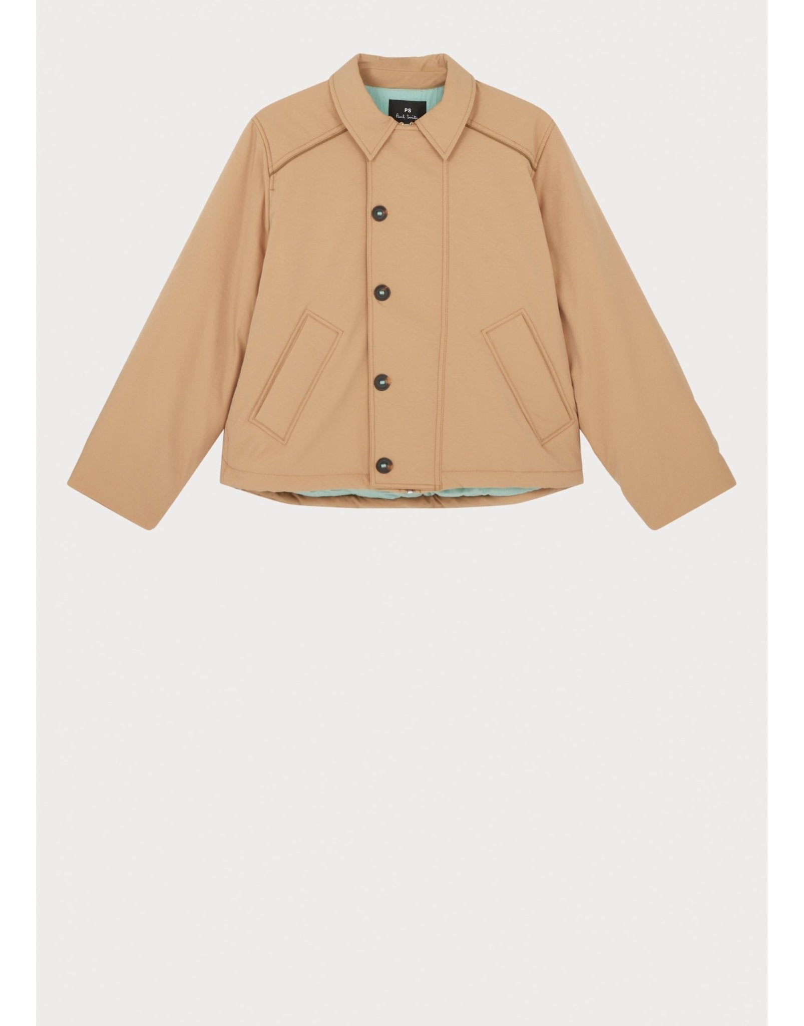 Young Ideas/Henmores - Zip Button Wadded Jacket - 62 Brown - XS