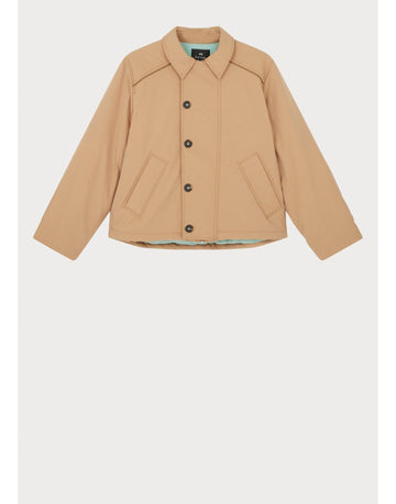 Young Ideas/Henmores - Zip Button Wadded Jacket - 62 Brown - XS