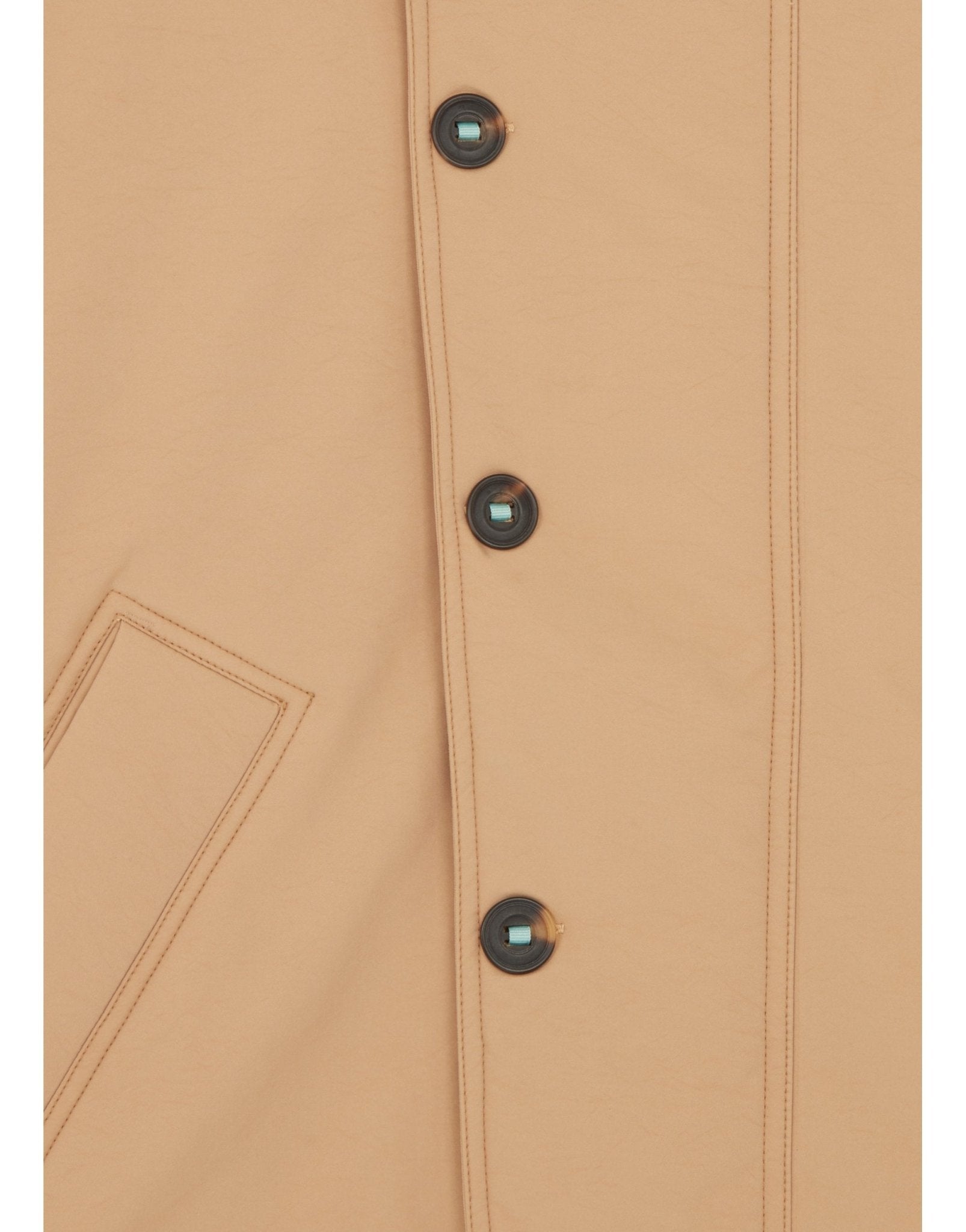 Young Ideas/Henmores - Zip Button Wadded Jacket - 62 Brown - XS