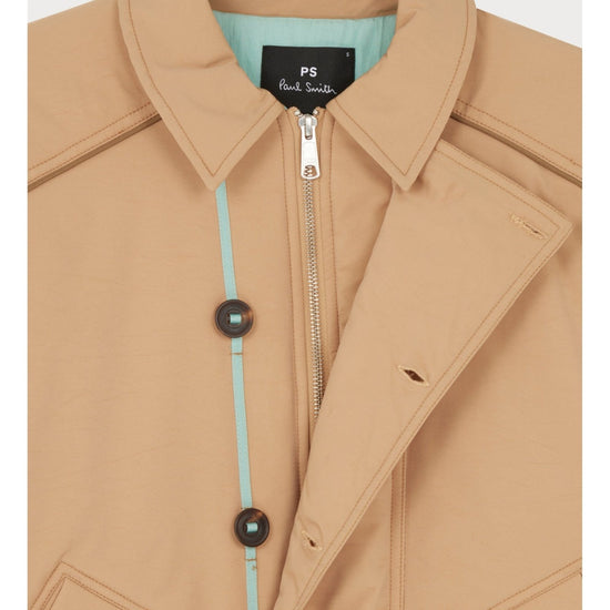 Young Ideas/Henmores - Zip Button Wadded Jacket - 62 Brown - XS