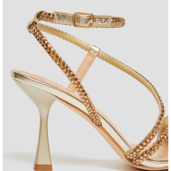 Young Ideas/Henmores - Abisso Diamante Detail Strappy Heels - 001 Gold - 4