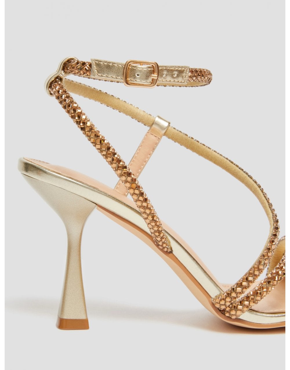 Young Ideas/Henmores - Abisso Diamante Detail Strappy Heels - 001 Gold - 4