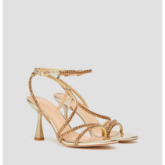 Young Ideas/Henmores - Abisso Diamante Detail Strappy Heels - 001 Gold - 4