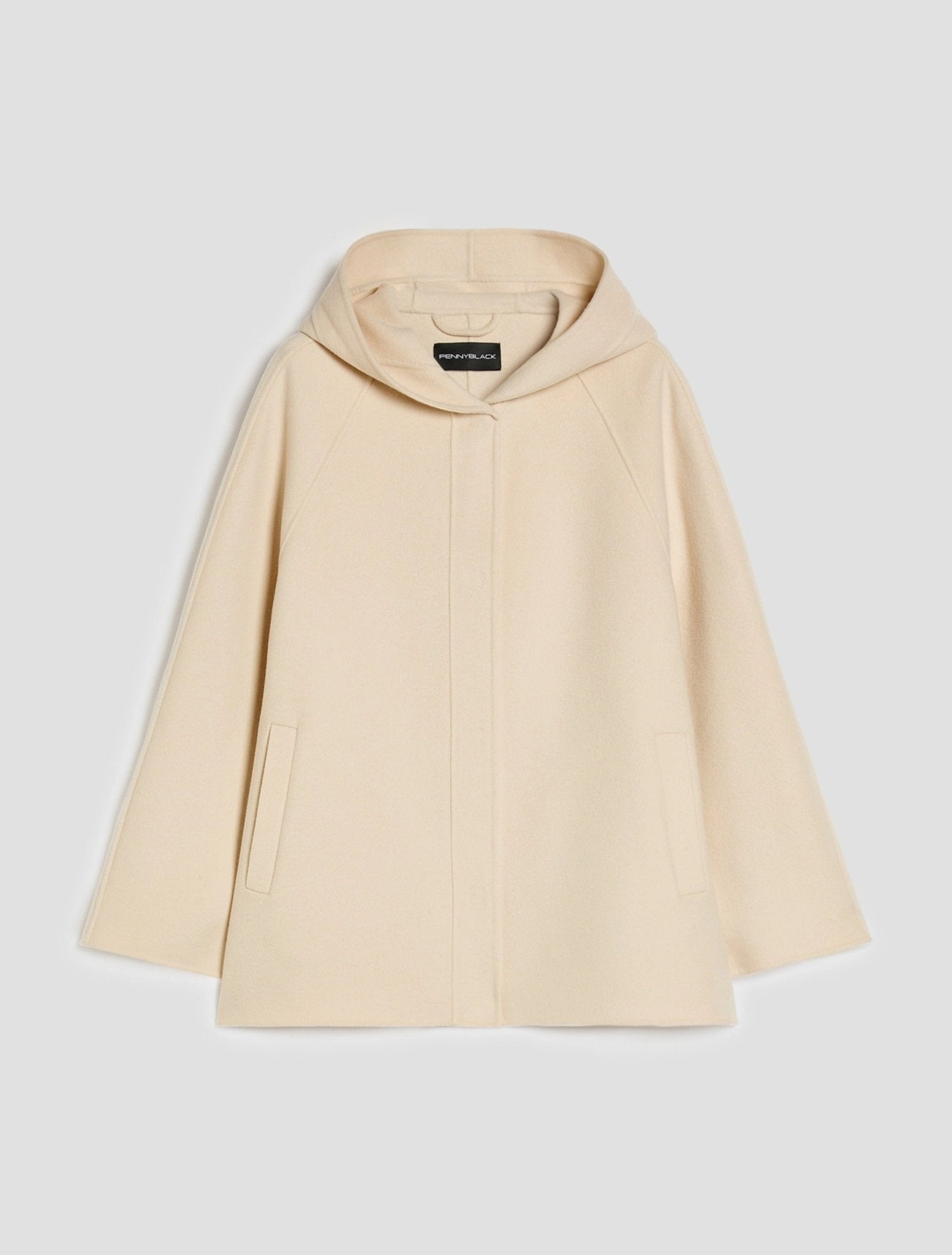 Young Ideas & Henmores - Adorato Hooded Short Wool Coat - 001 Natural - 6