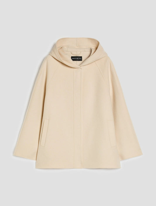 Young Ideas & Henmores - Adorato Hooded Short Wool Coat - 001 Natural - 6