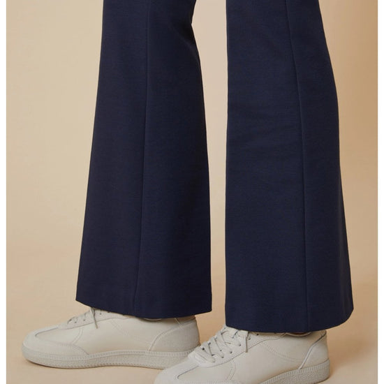 Young Ideas/Henmores - Again Jersey Stretch Bootleg Trousers - 003 Navy - 10