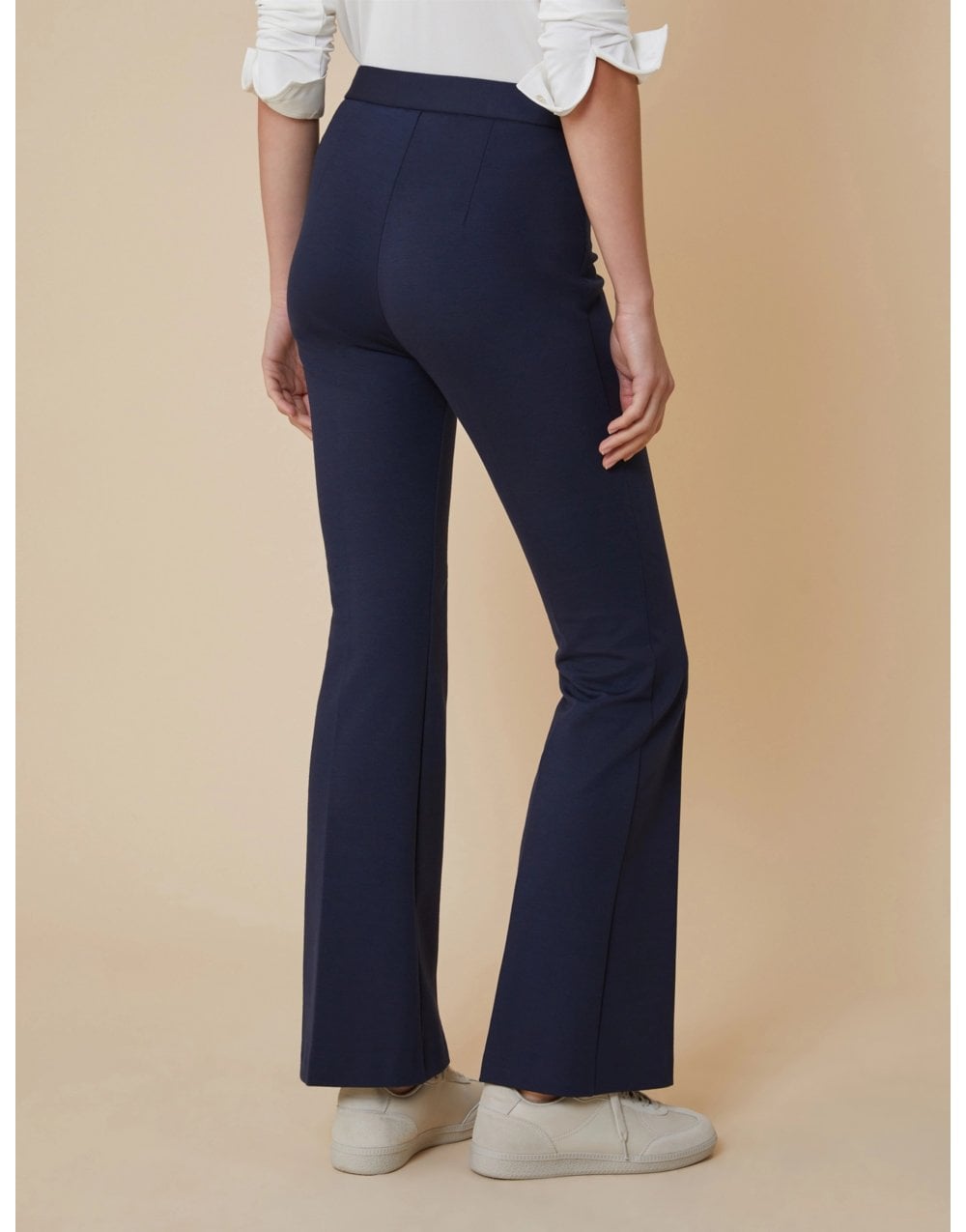 Young Ideas/Henmores - Again Jersey Stretch Bootleg Trousers - 003 Navy - 10