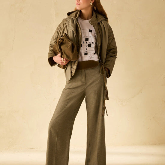 Young Ideas & Henmores - Amaca Stretch Trousers - 003 Khaki - 8