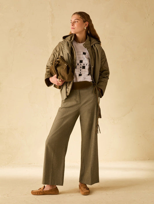 Young Ideas & Henmores - Amaca Stretch Trousers - 003 Khaki - 8