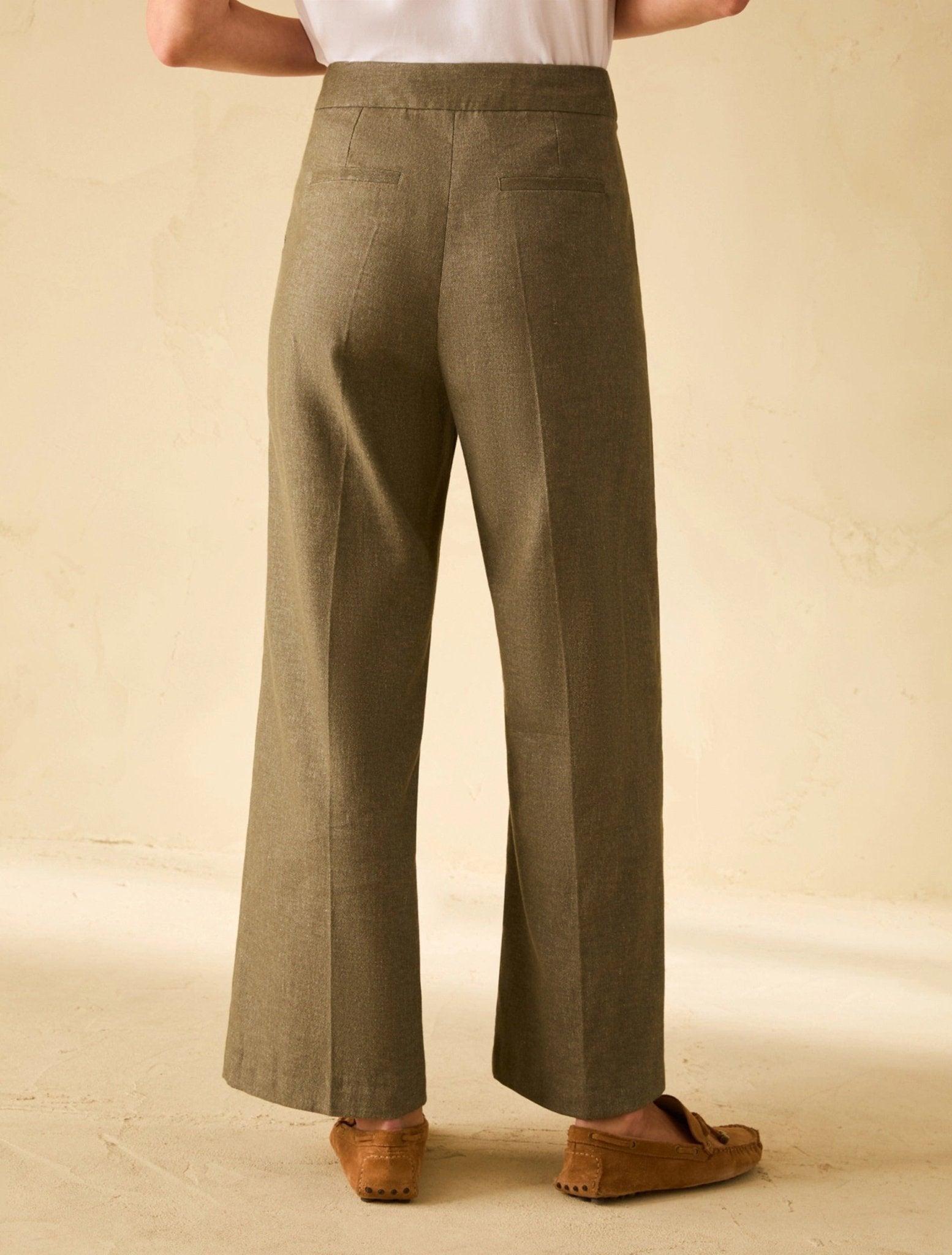 Young Ideas & Henmores - Amaca Stretch Trousers - 003 Khaki - 8