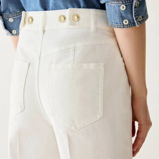 Young Ideas & Henmores -Cobalto Wide Leg Jeans -001 Wool White -8